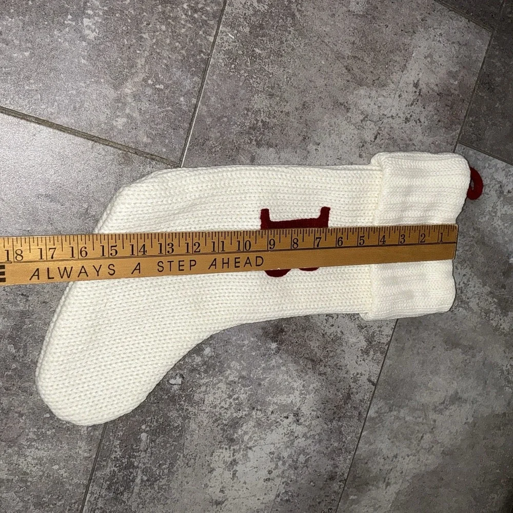 Wondershop Monogram Christmas Stocking Letter B Initial White Knit Target Xmas